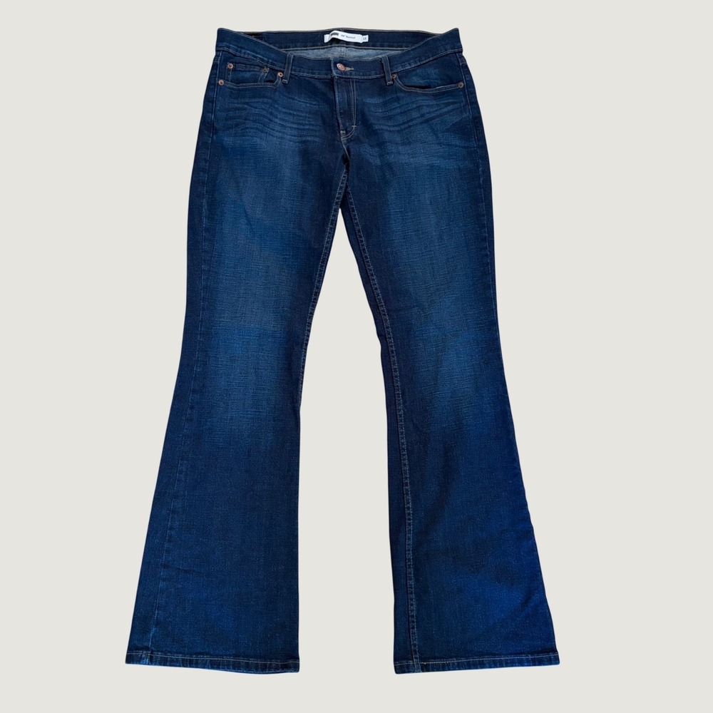 Levis 524 Bootcut Jeans Dark Wash Indigo Low Rise Stretch Denim 13 Long Western